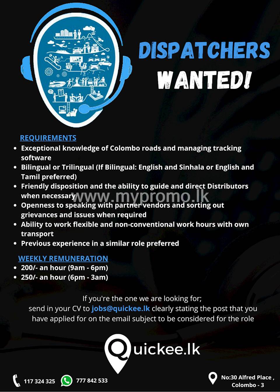 DISPATCHERS WANTED!