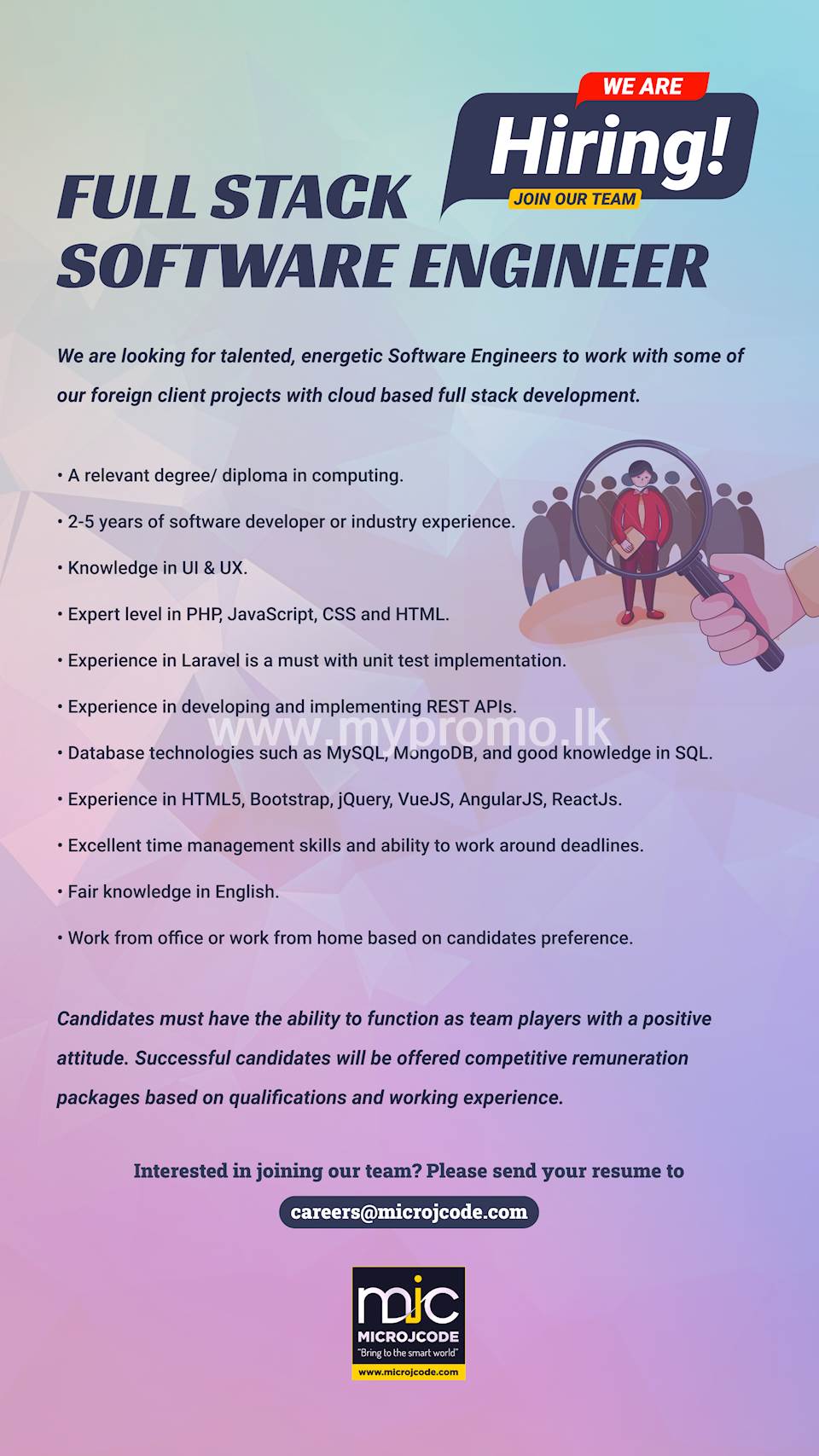 Full stack software engineer
