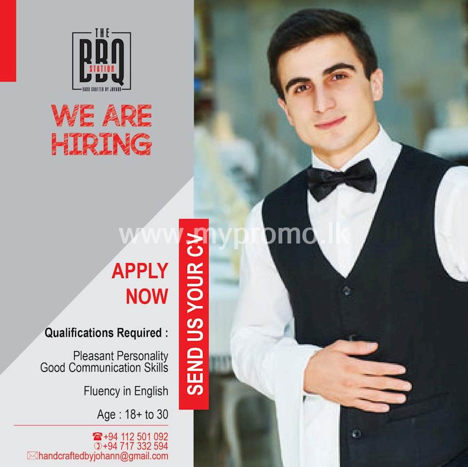 Vacancies for service crew /waiters at BBQ Station