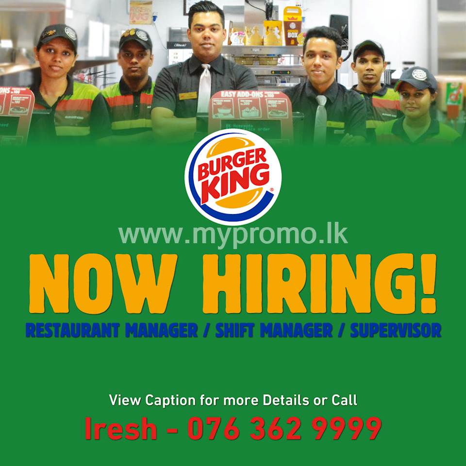 Vacancies at Burger King at Burger King