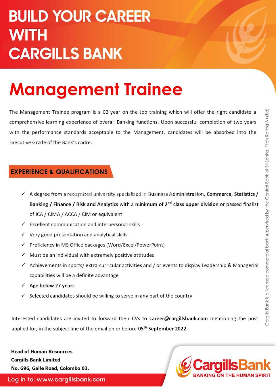 Management Trainee at Cargills Bank