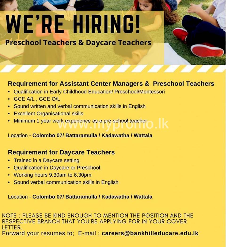 Preschool teachers & Daycare Teachers