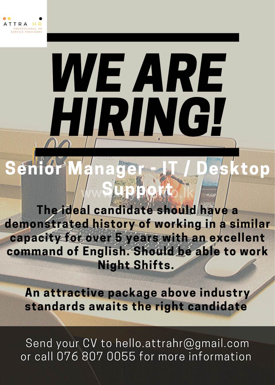 Senior Manager - IT Desktop Support 