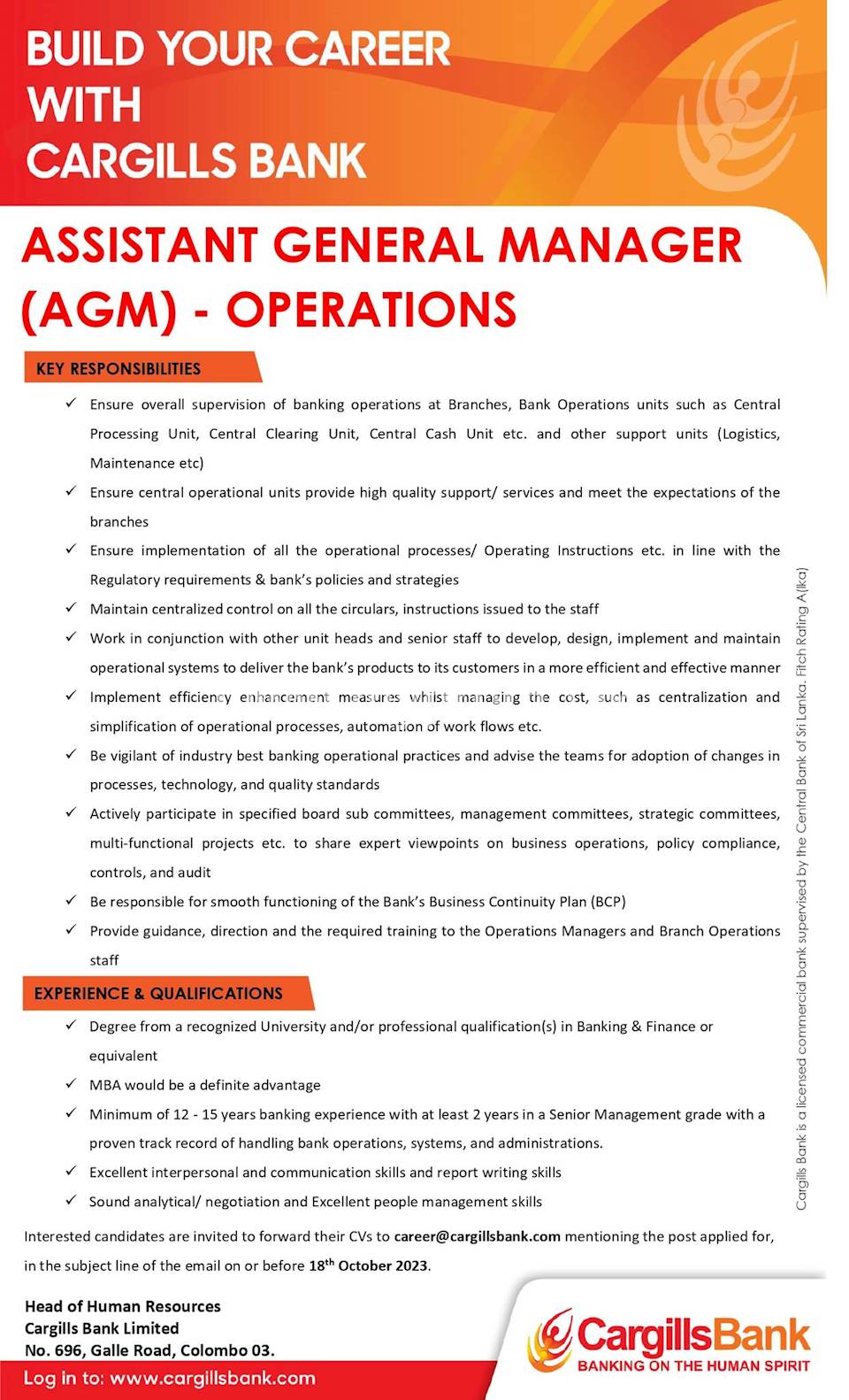 Assistant General Manager (AGM) - Operations