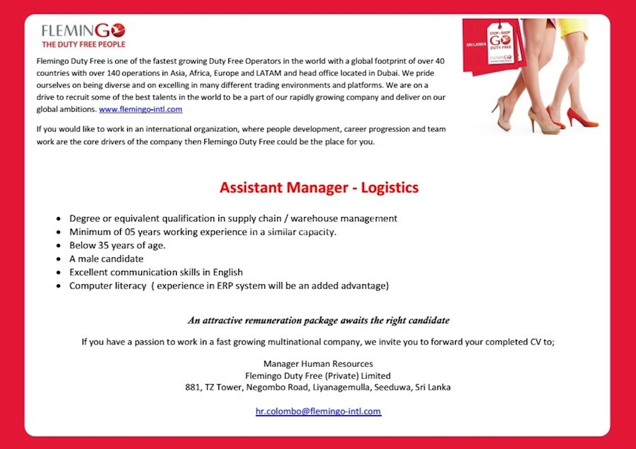 Assistant Manager-Logistics 