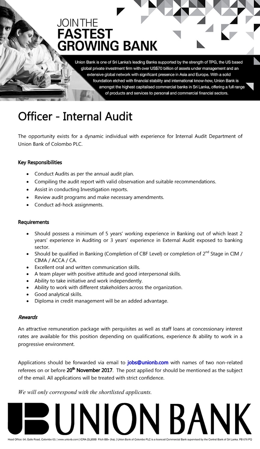 Officer - Internal Audit