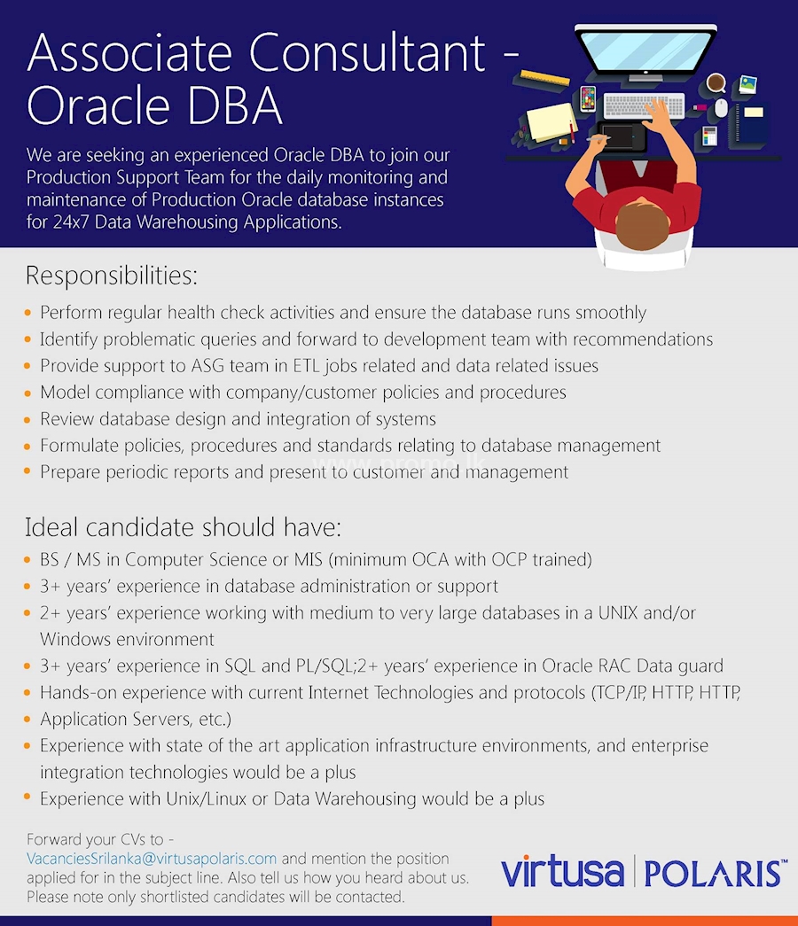 Associate Consultant - Oracle DBA 