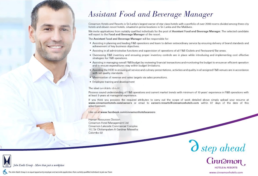 Assistant Food and Beverage Manager 