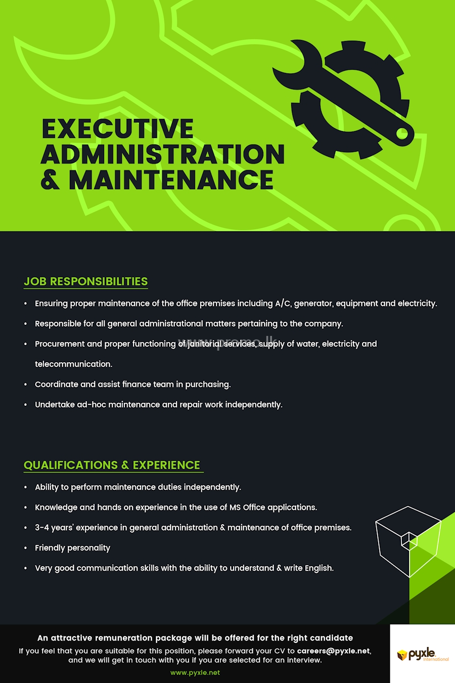 Executive Administration and Maintenance 