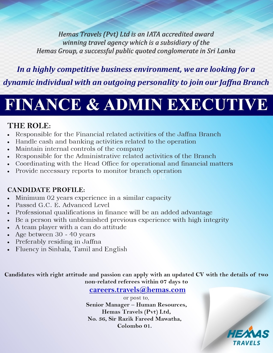 Finance and Admin Executive