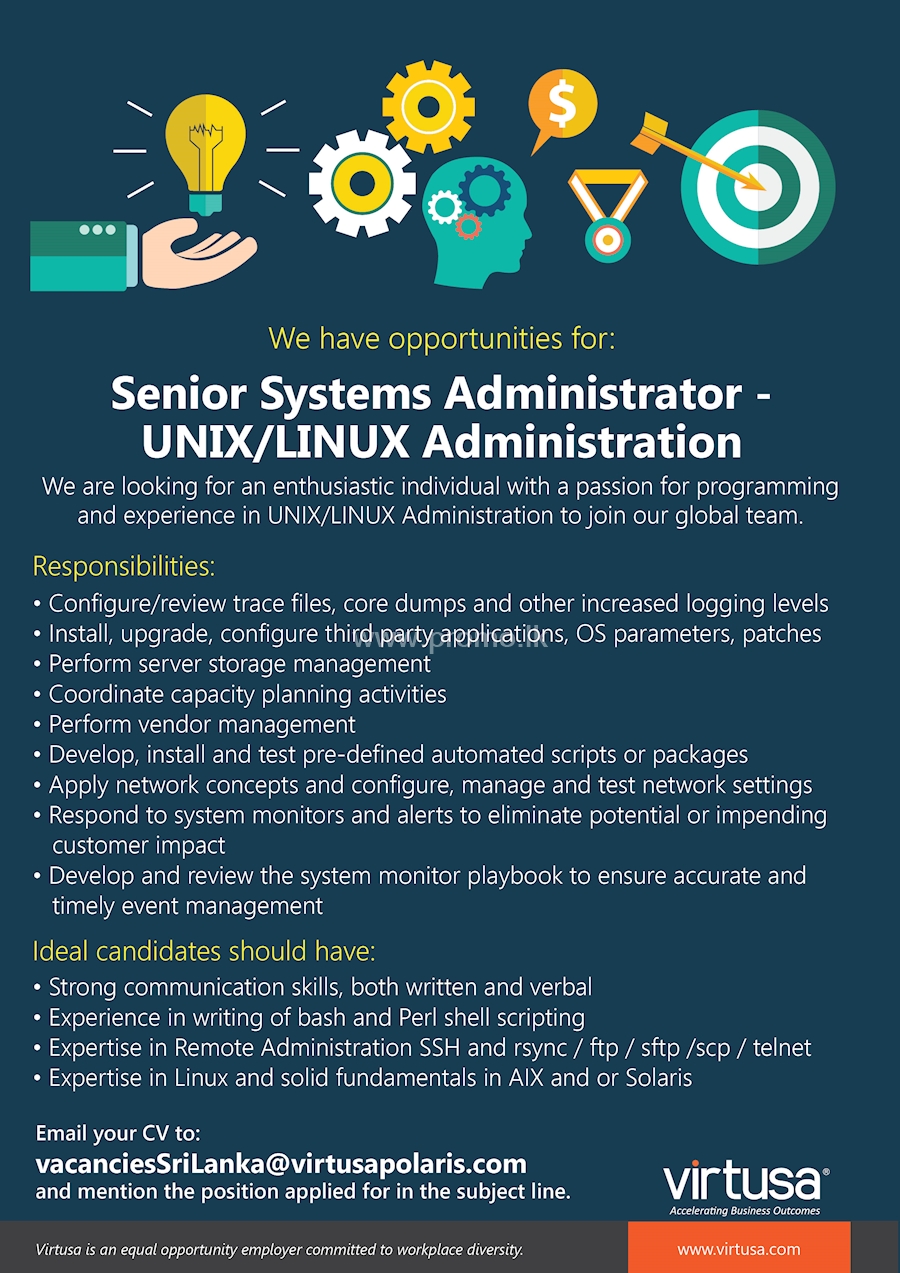 Senior Systems Administrator - UNIX/LINUX Administration 