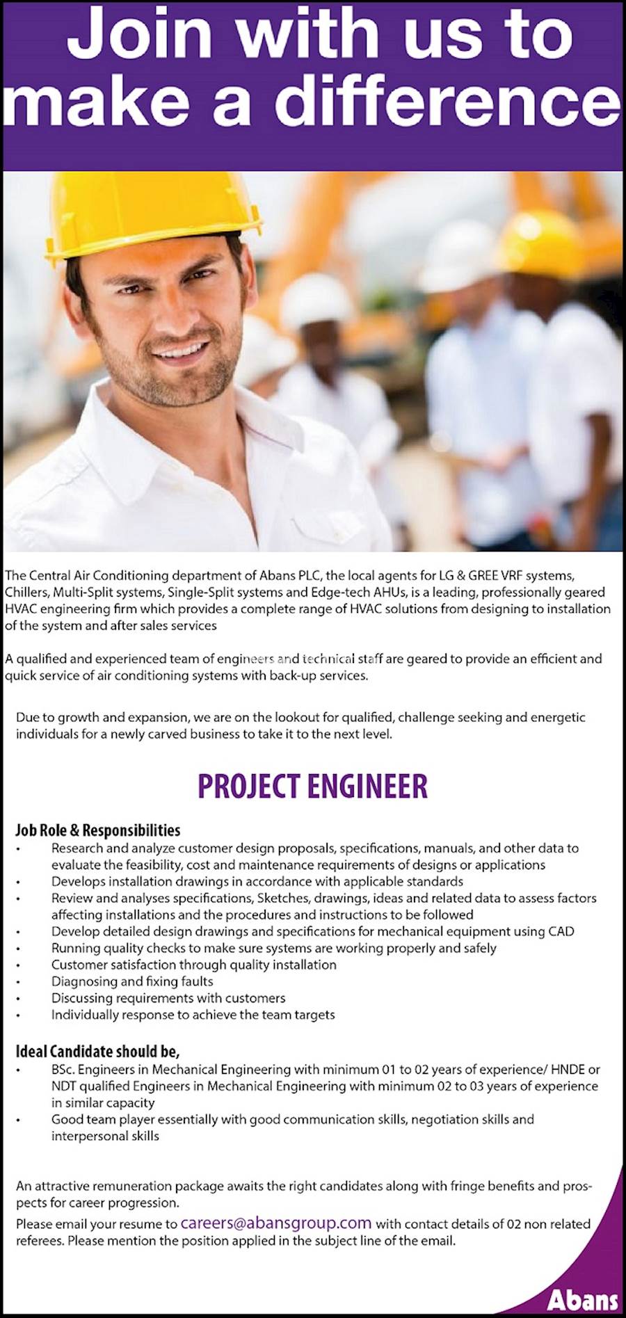 Project Engineer at Abans