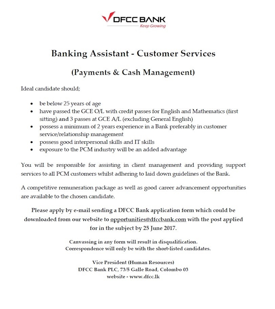 Banking Assistant-Customer Services 