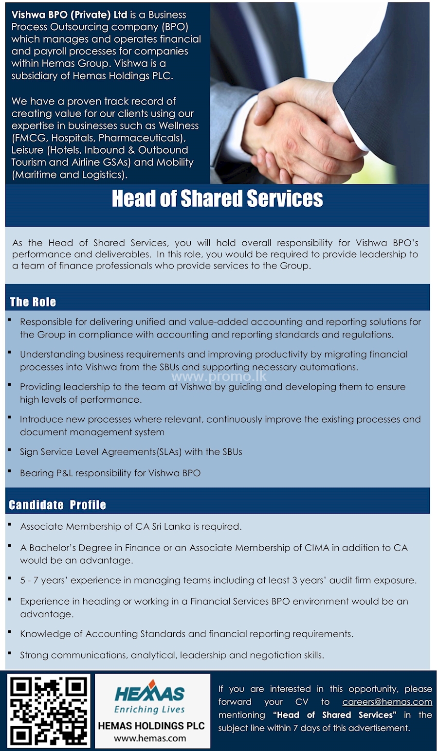 Head OF Shared Service 