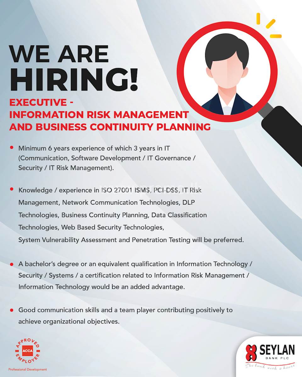 Executive - Information Risk Management and Business Continuity Planning