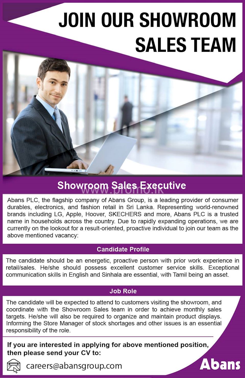 Showroom Sales Executive 