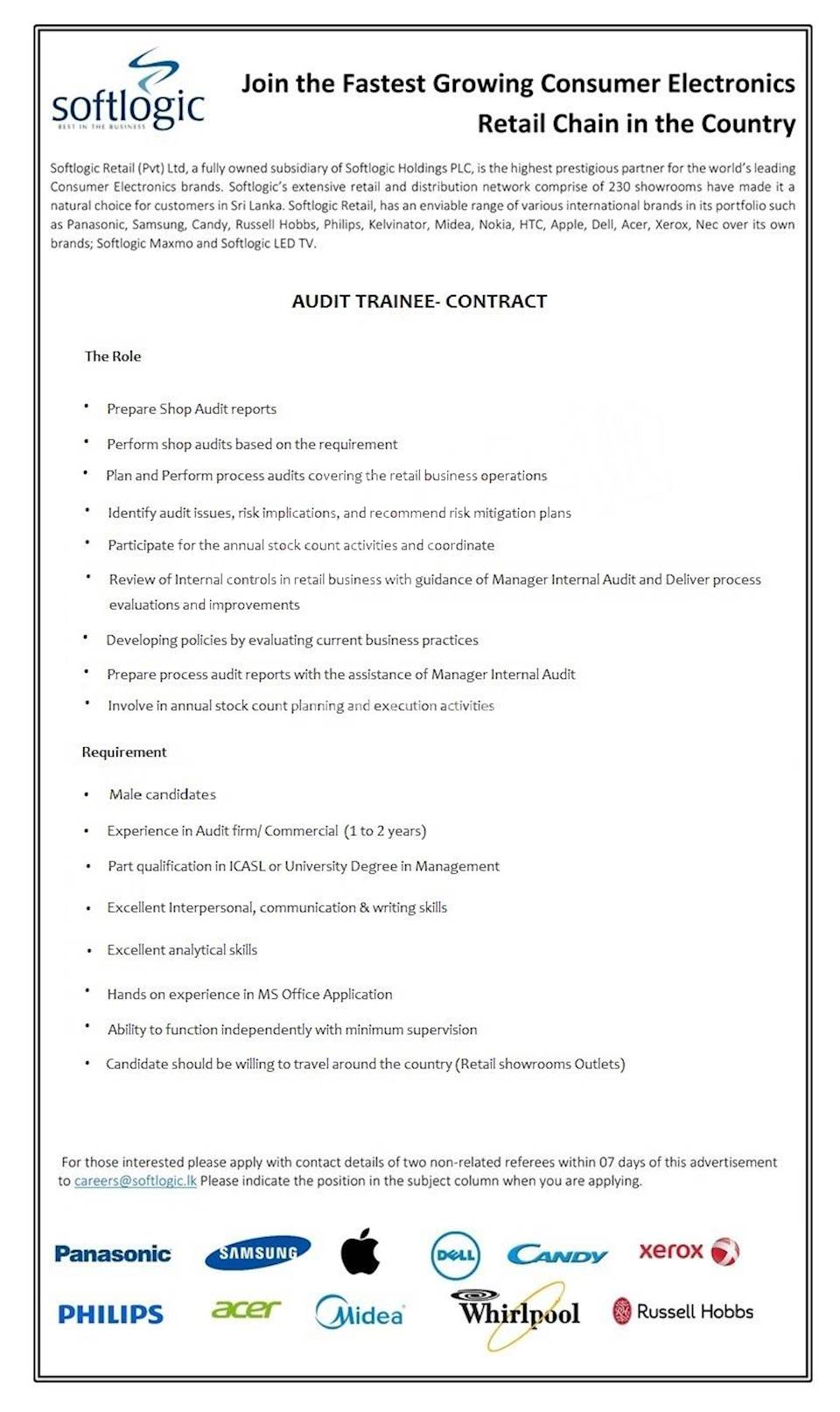 Audit Trainee - Contract