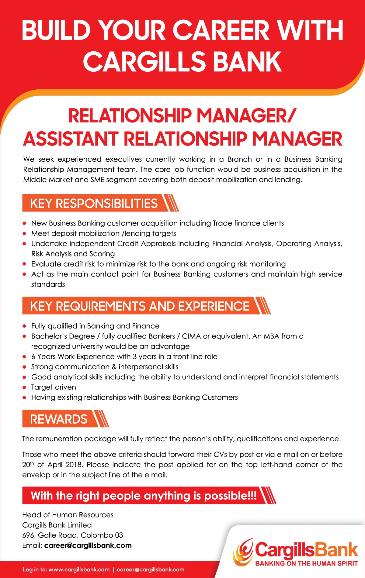 Relationship Manager / Assistant Relationship Manager 