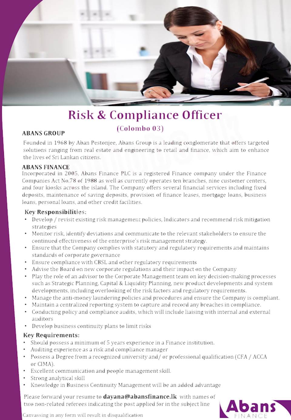 Risk and Compliance Officer