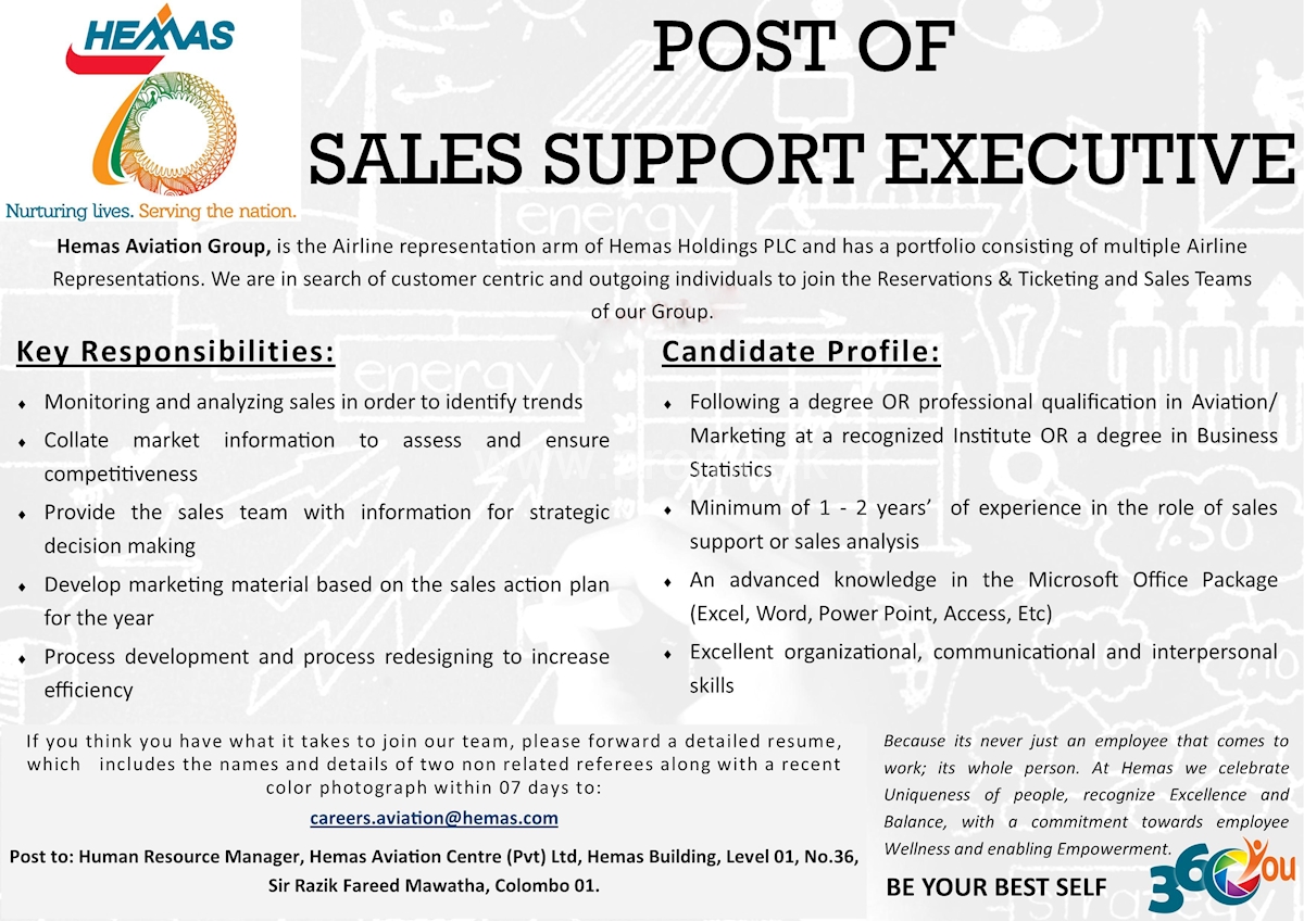 Sales Support Executive