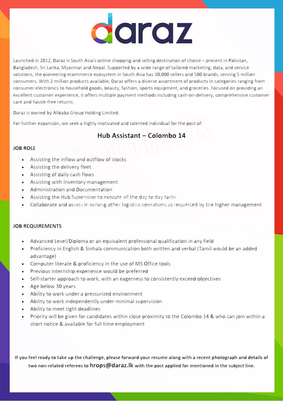 Hub Assistant - Colombo 14
