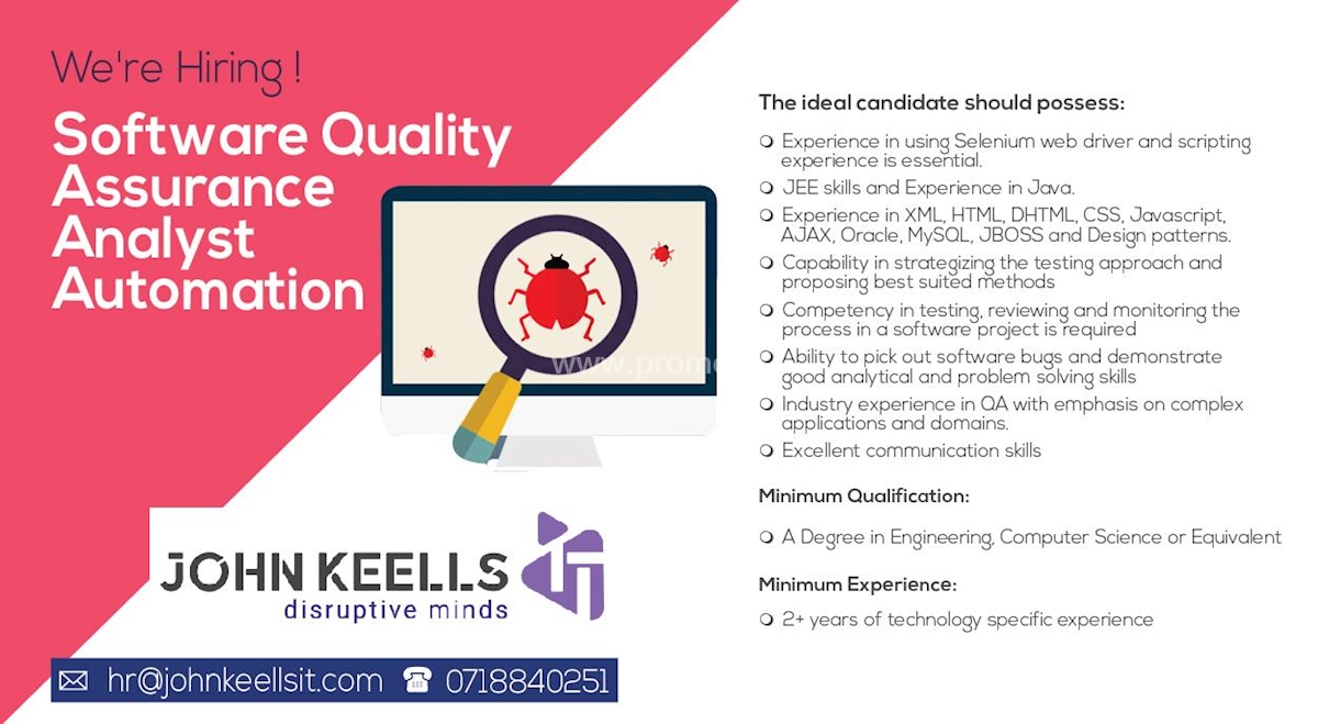 Software Quality Assurance Analyst Automation 