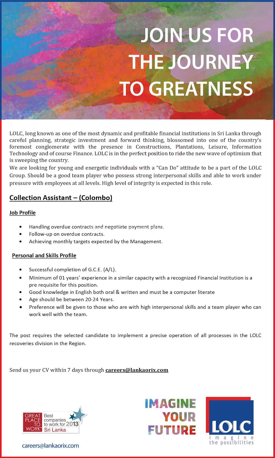 Collection Assistant - Colombo