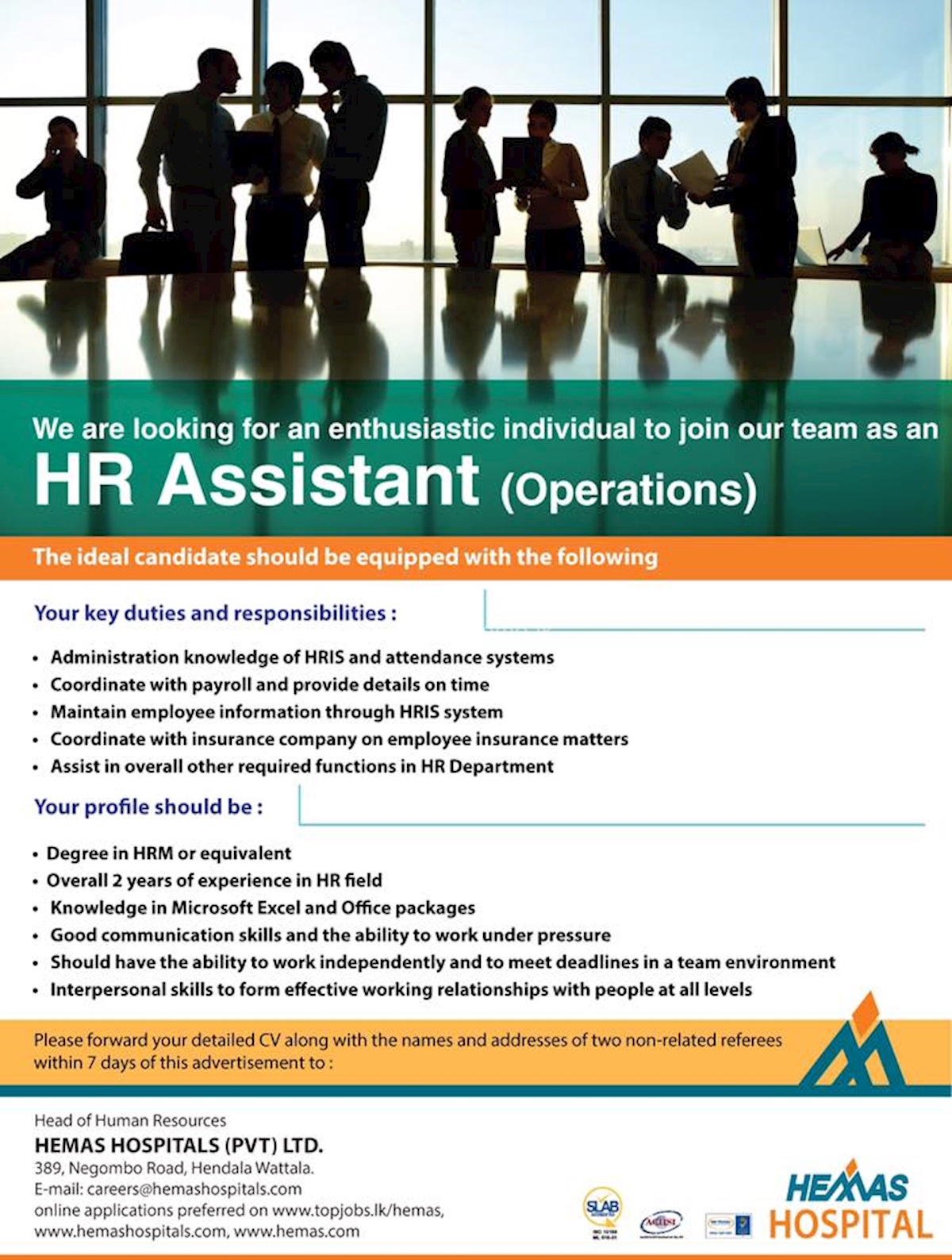HR Assistant (Operations)