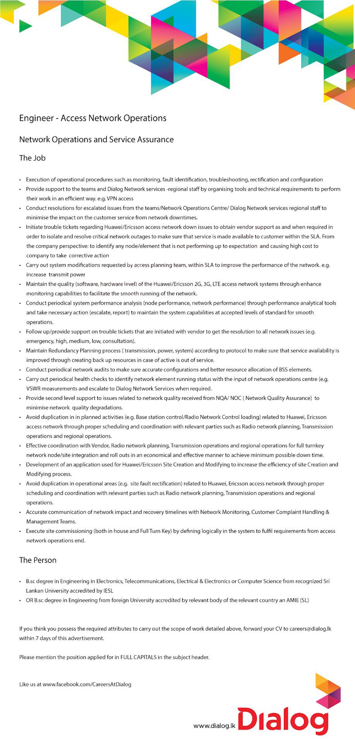 Engineer - Access Network Operations