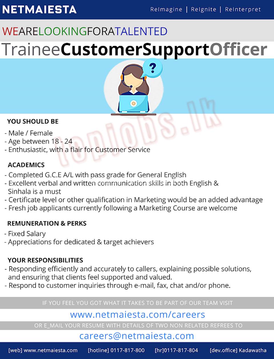 Trainee Customer Support Officer