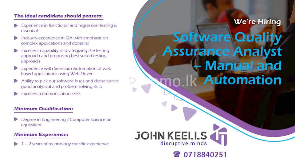 Software Quality Assurance Analyst - Manual and Automation