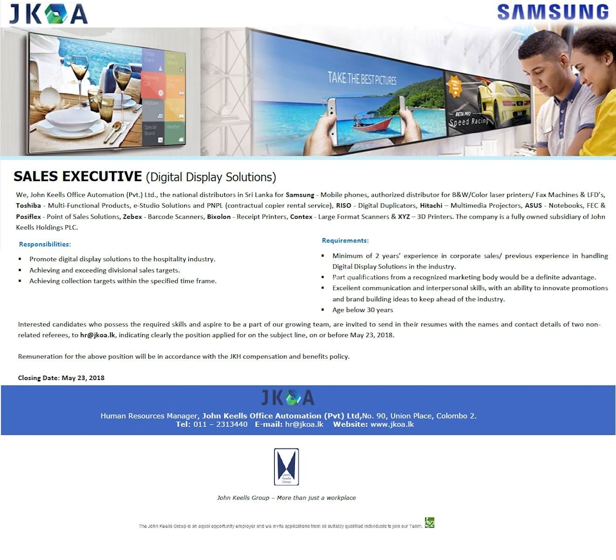 Sales Executive - Digital Display Solutions 