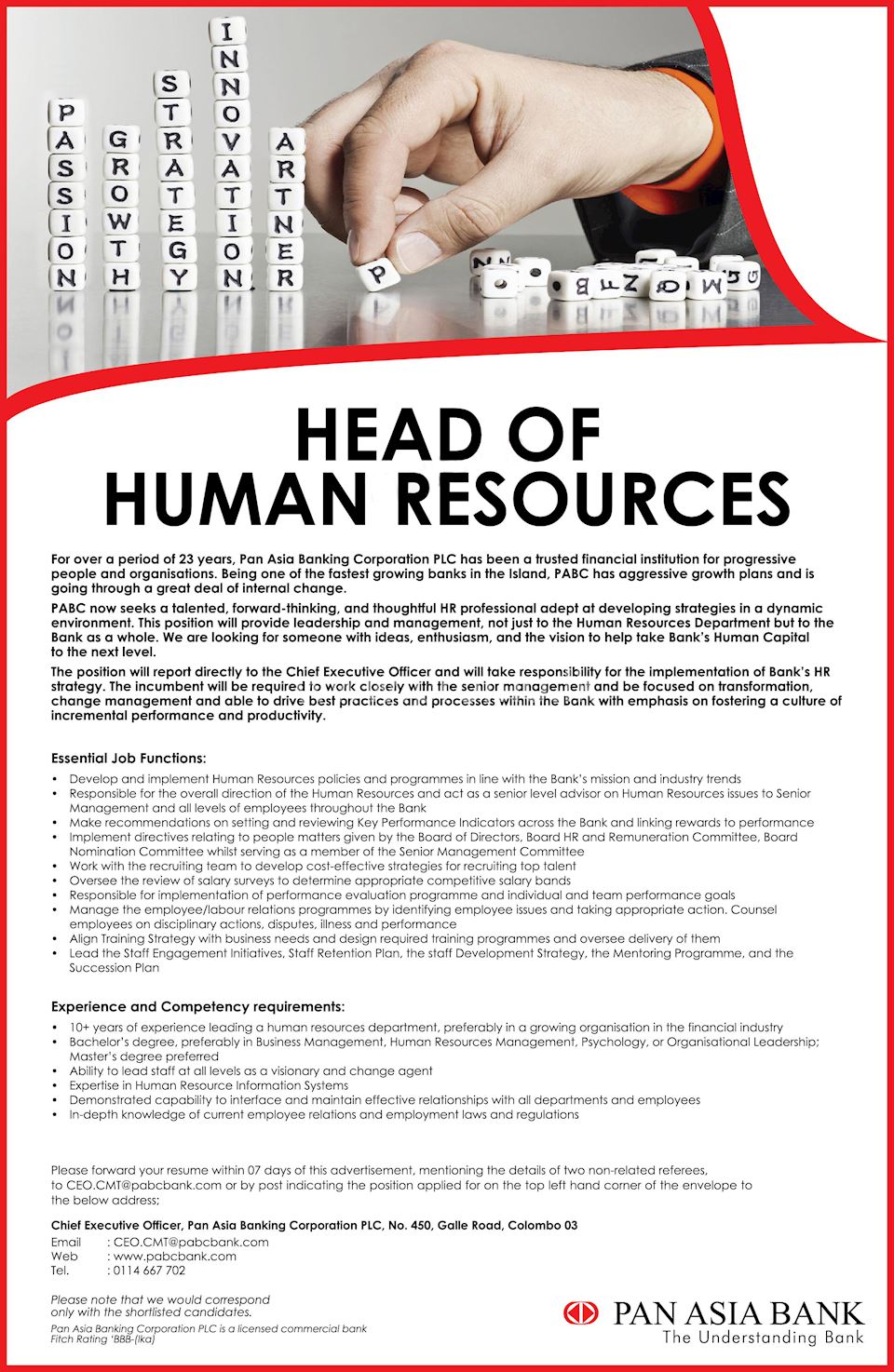 Head of Human Resources