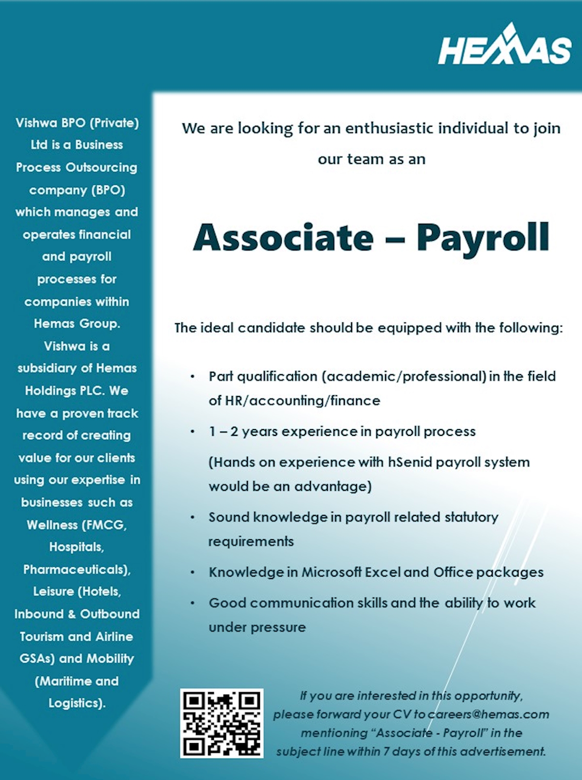 Associate - Payroll