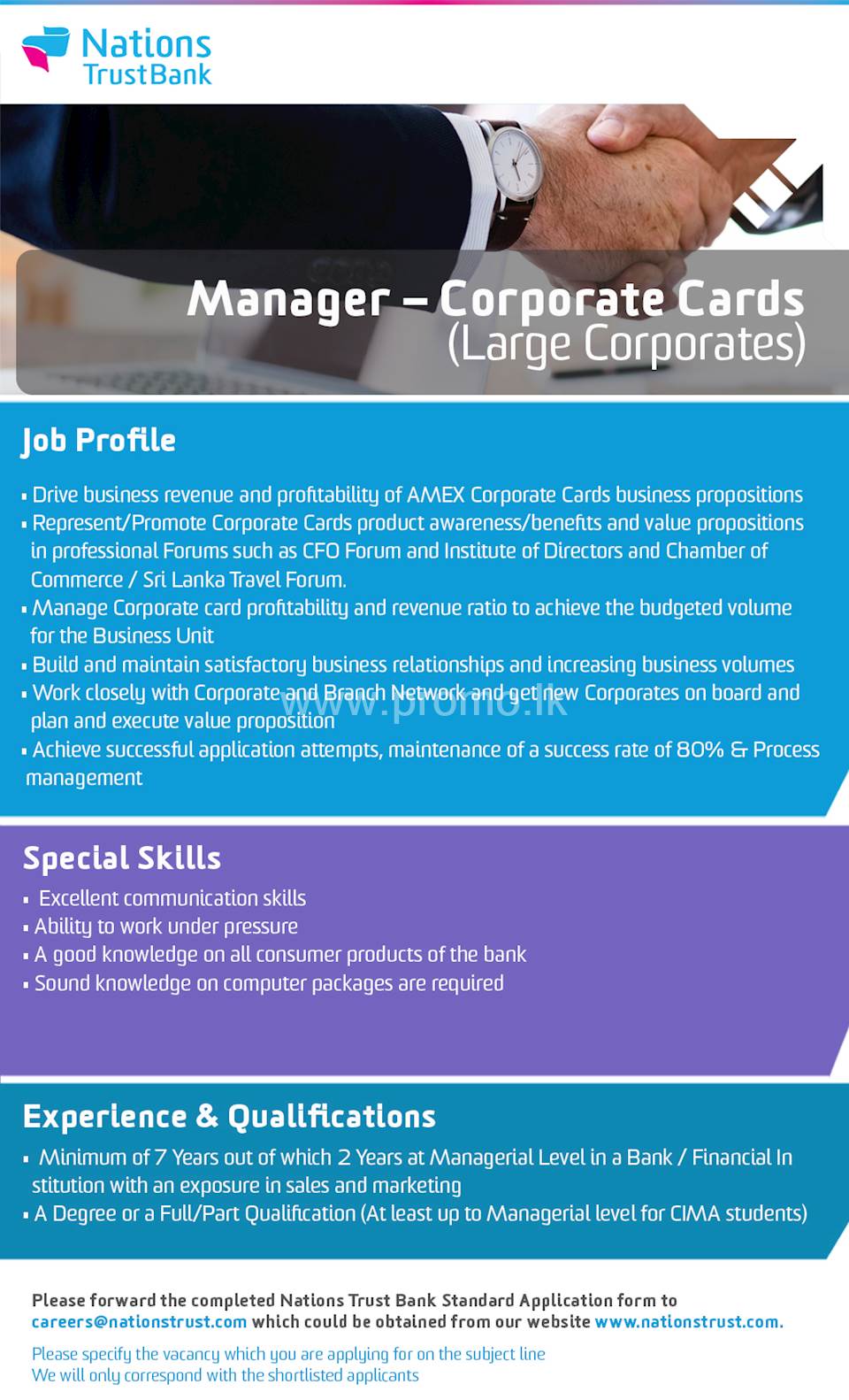 Manager - Corporate Cards 