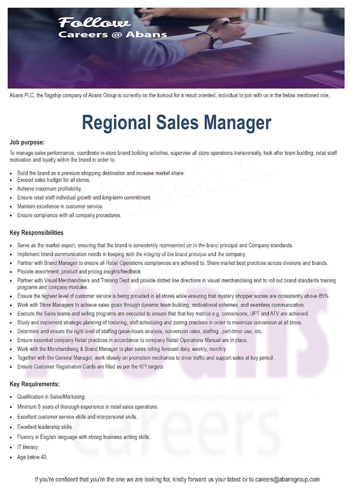 Regional Sales Manager 