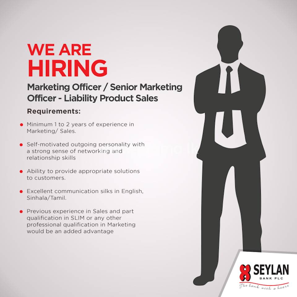 Marketing Officer / Senior Marketing Officer - Liability Product Sales