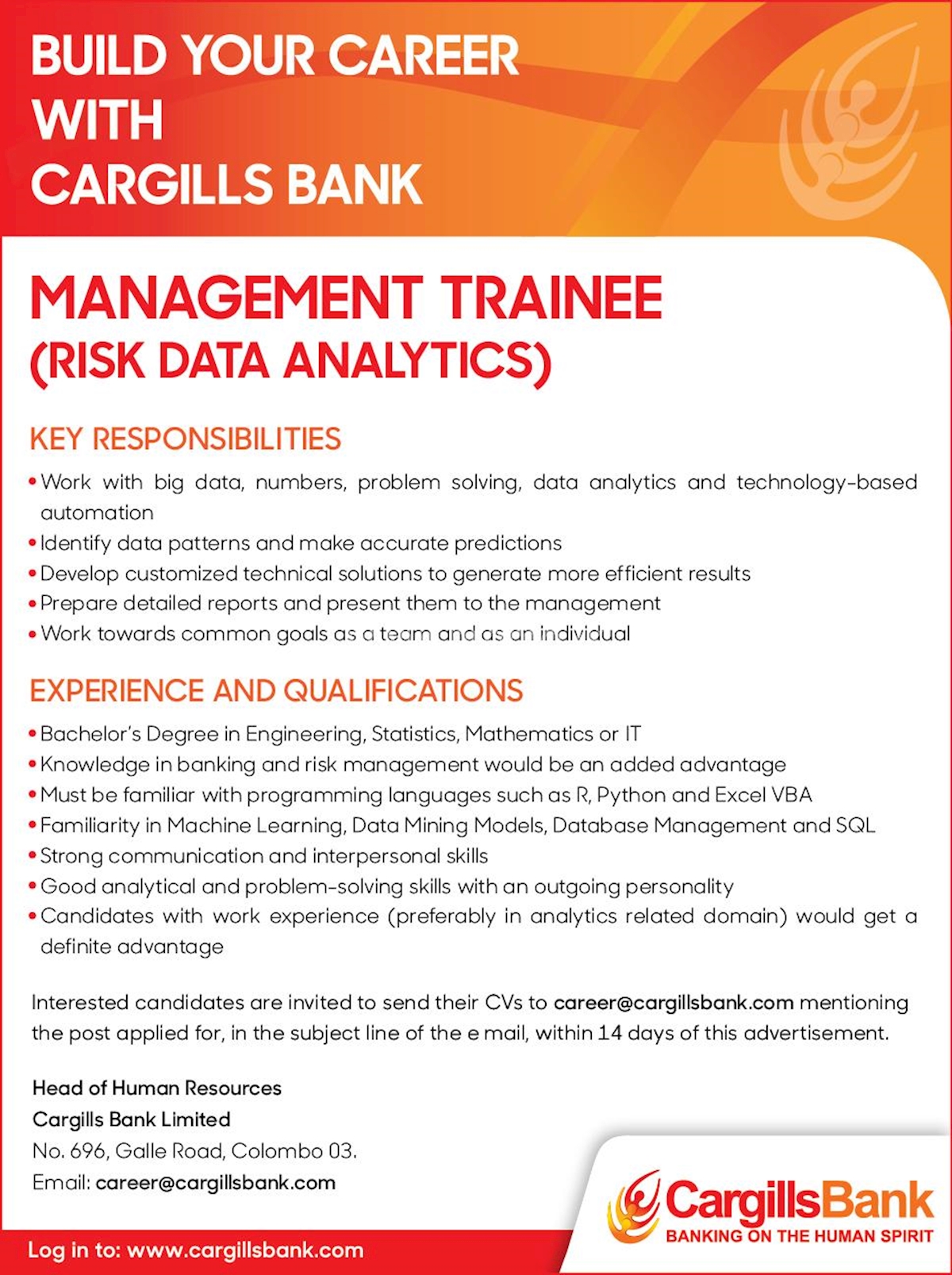Management Trainee (Risk Data Analytics)