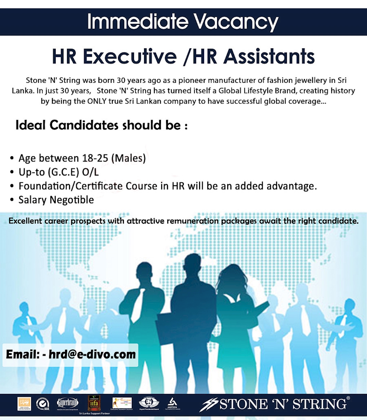 HR Executive HR Assistants At Stone N String