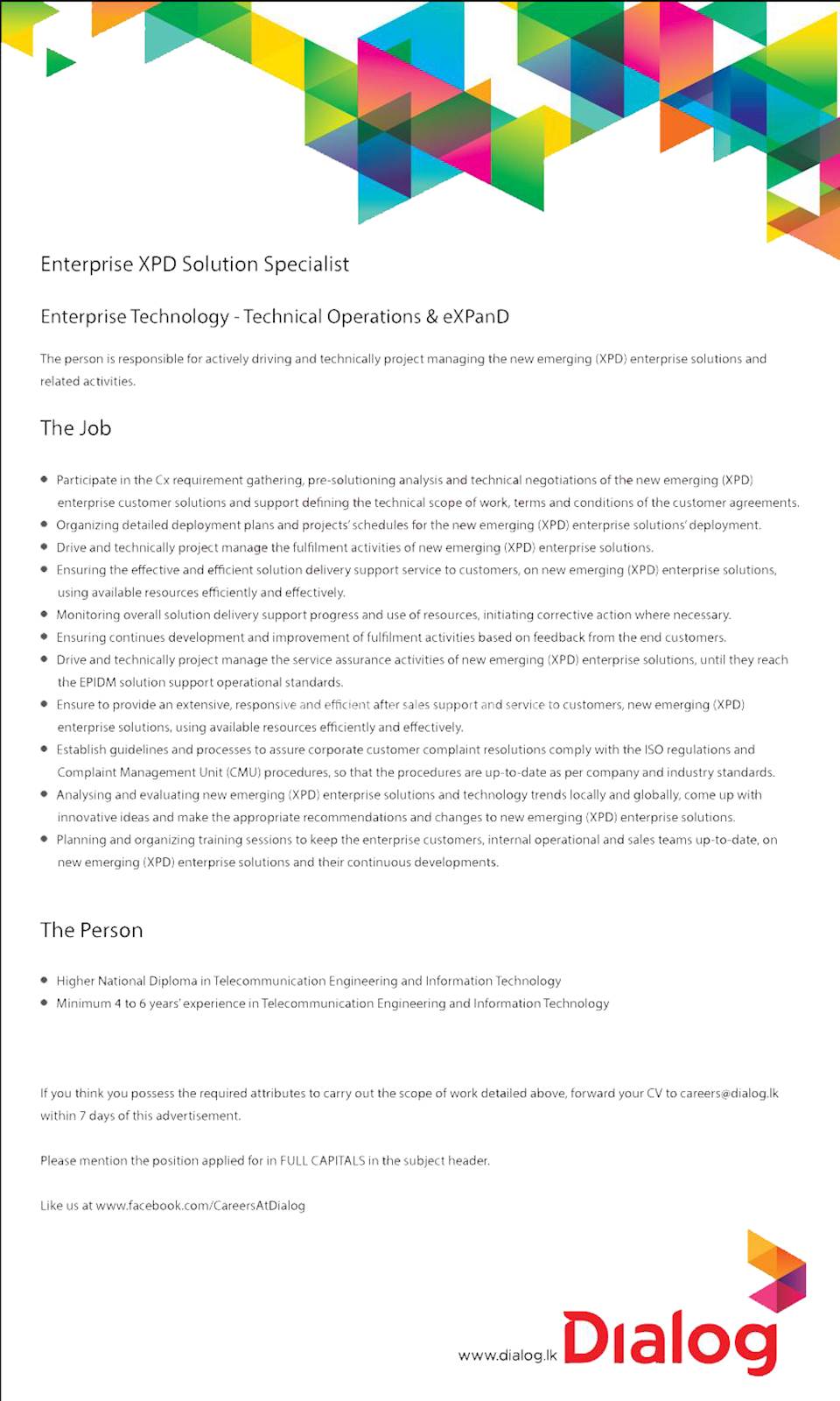 Enterprise XPD Solution Specialist