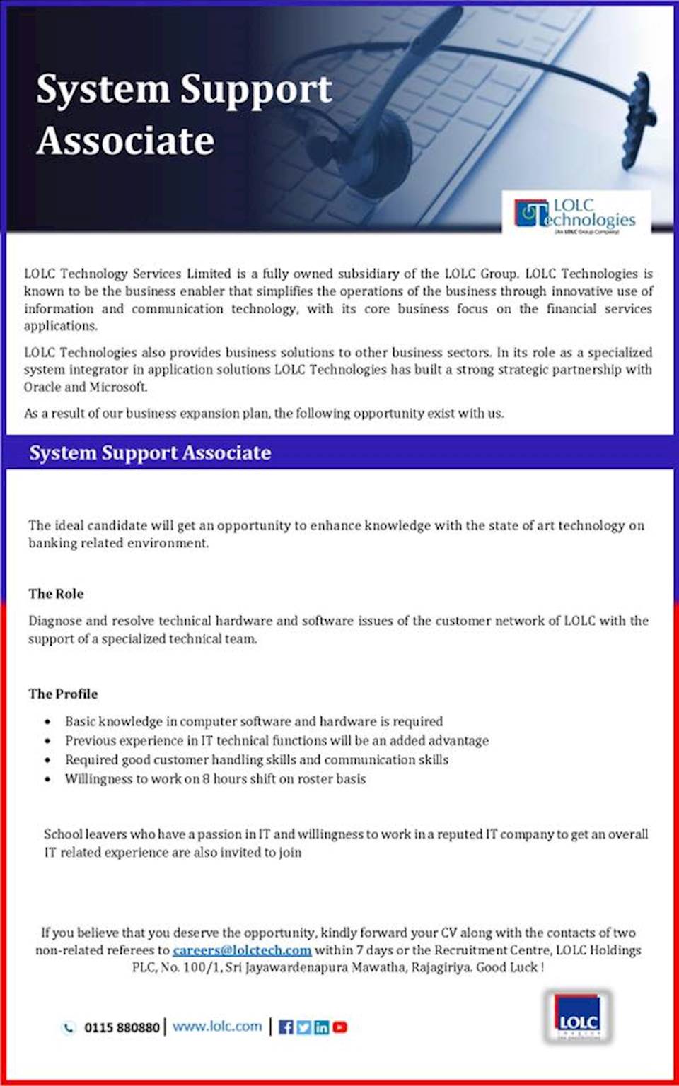 System Support Associate