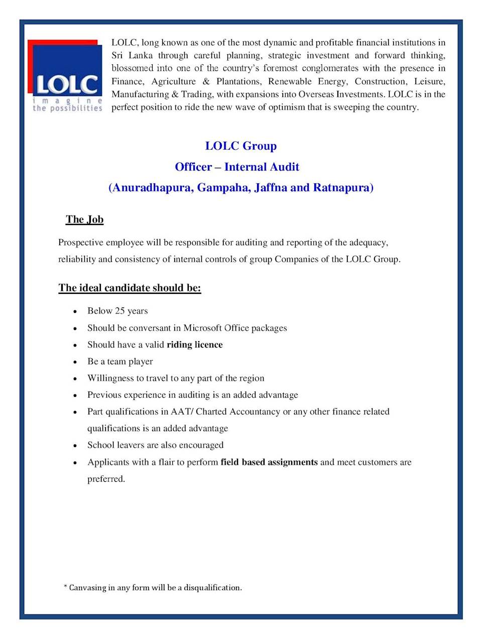 officer-internal-audit-anuradhapura-gampaha-jaffna-and-ratnapura