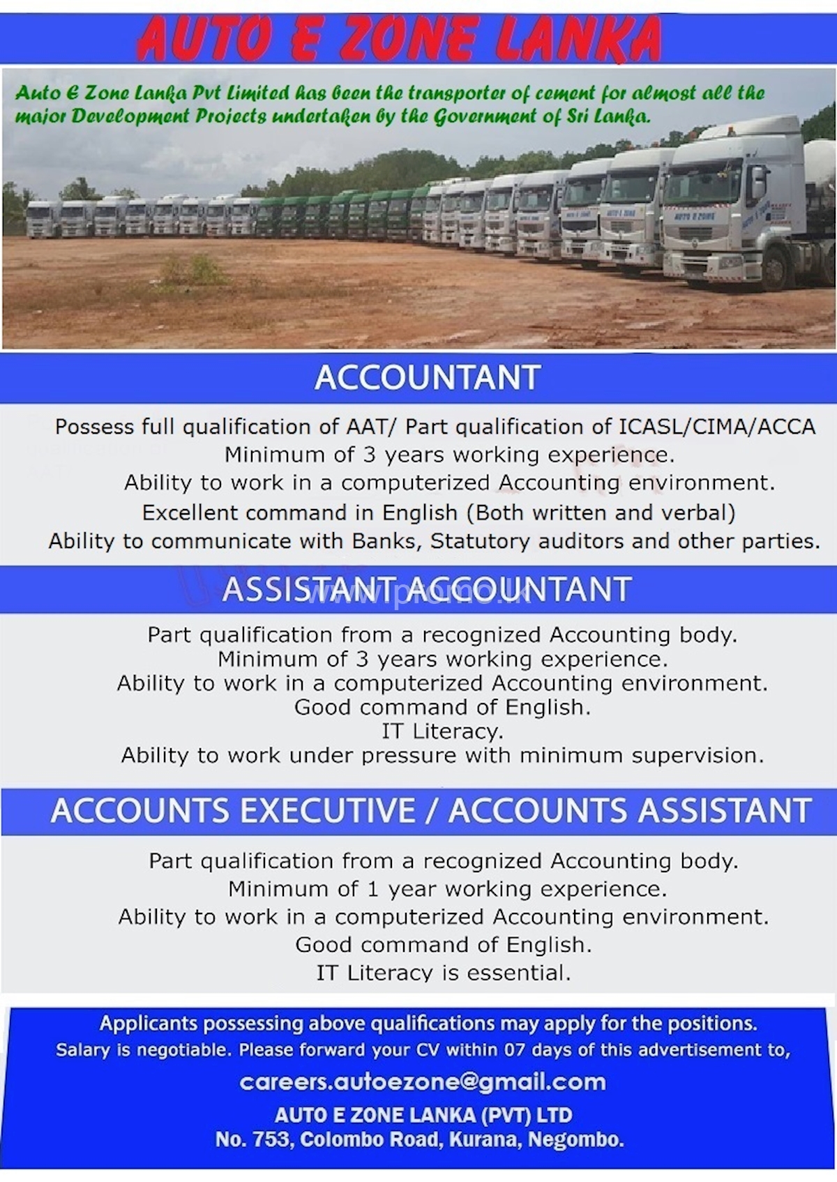 Accountant/Ass. Accountant/Account Executive