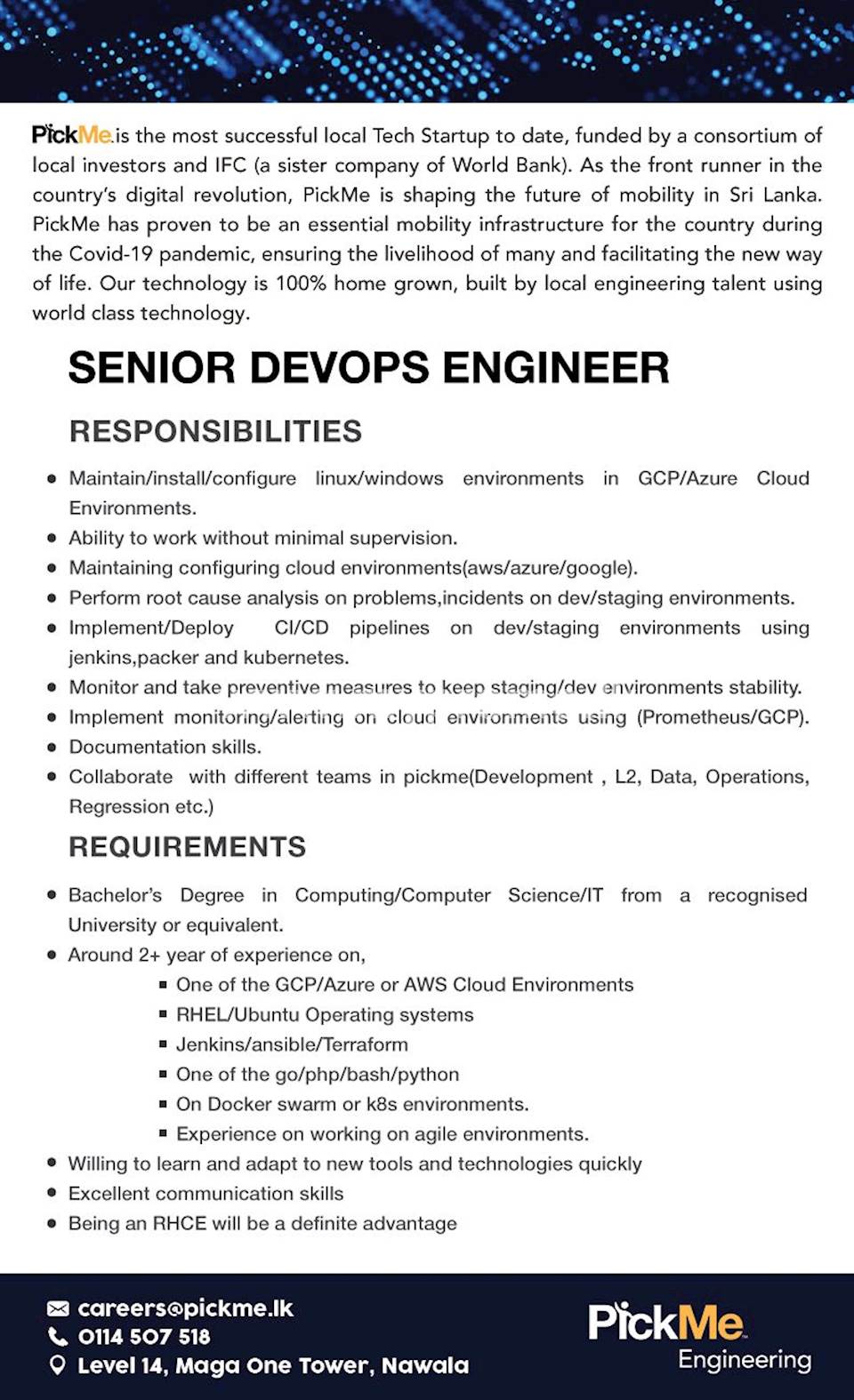 Senior Devops Engineer
