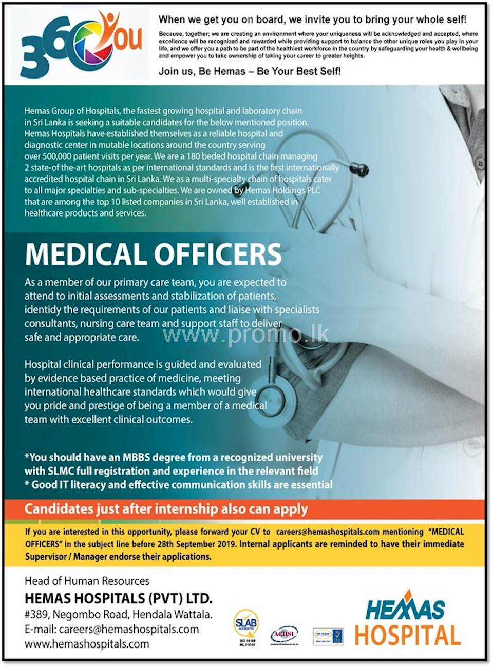 Medical Officers At Hemas Hospitals