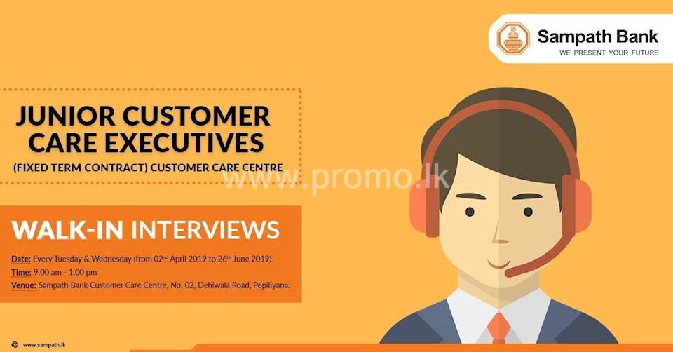  Junior Customer Care Executive - Walk-In Interviews