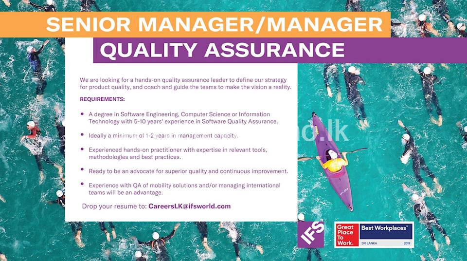 Senior Manager / Manager - Quality Assurance