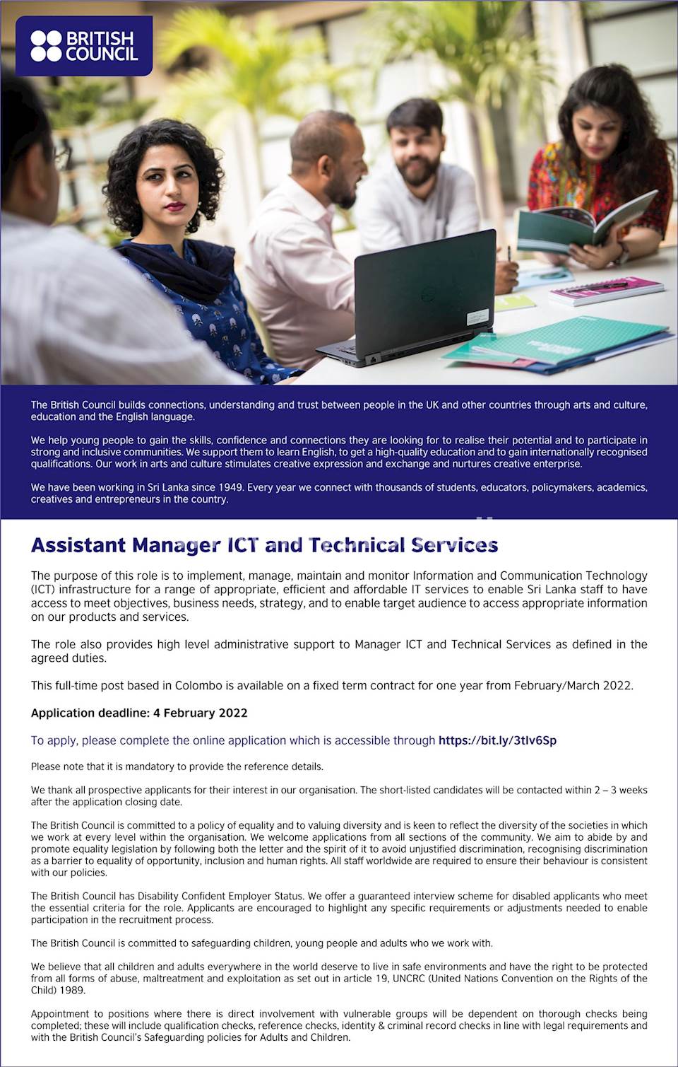 Assistant Manager ICT and Technical Services