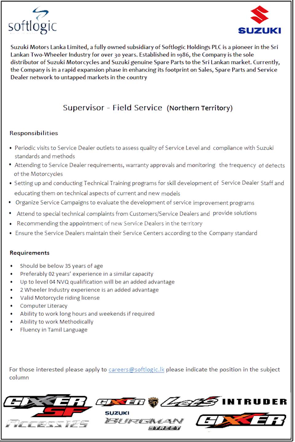 Supervisor - Field Service (Northern Territory)