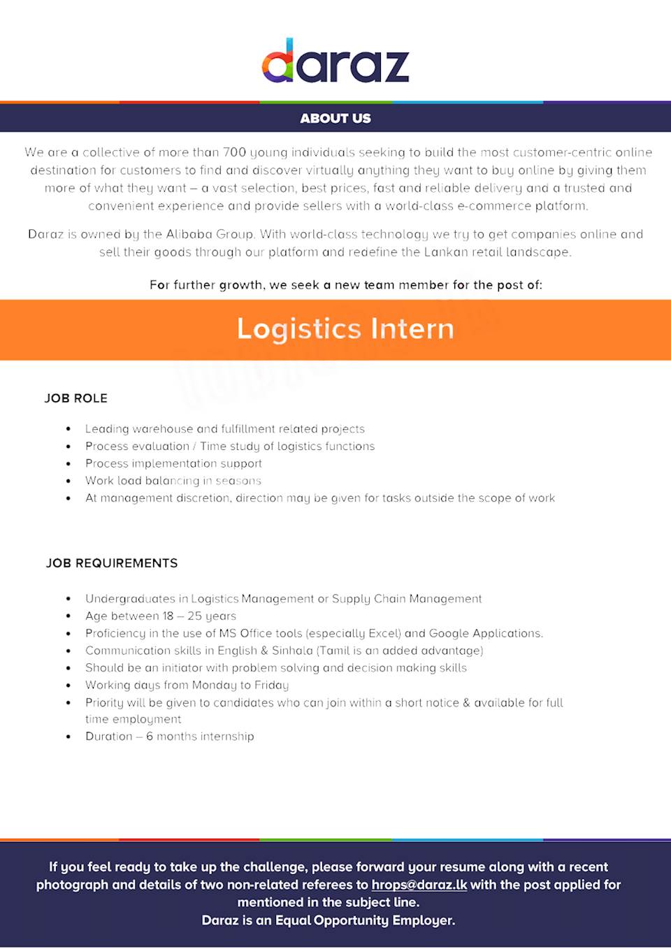 Logistics Intern